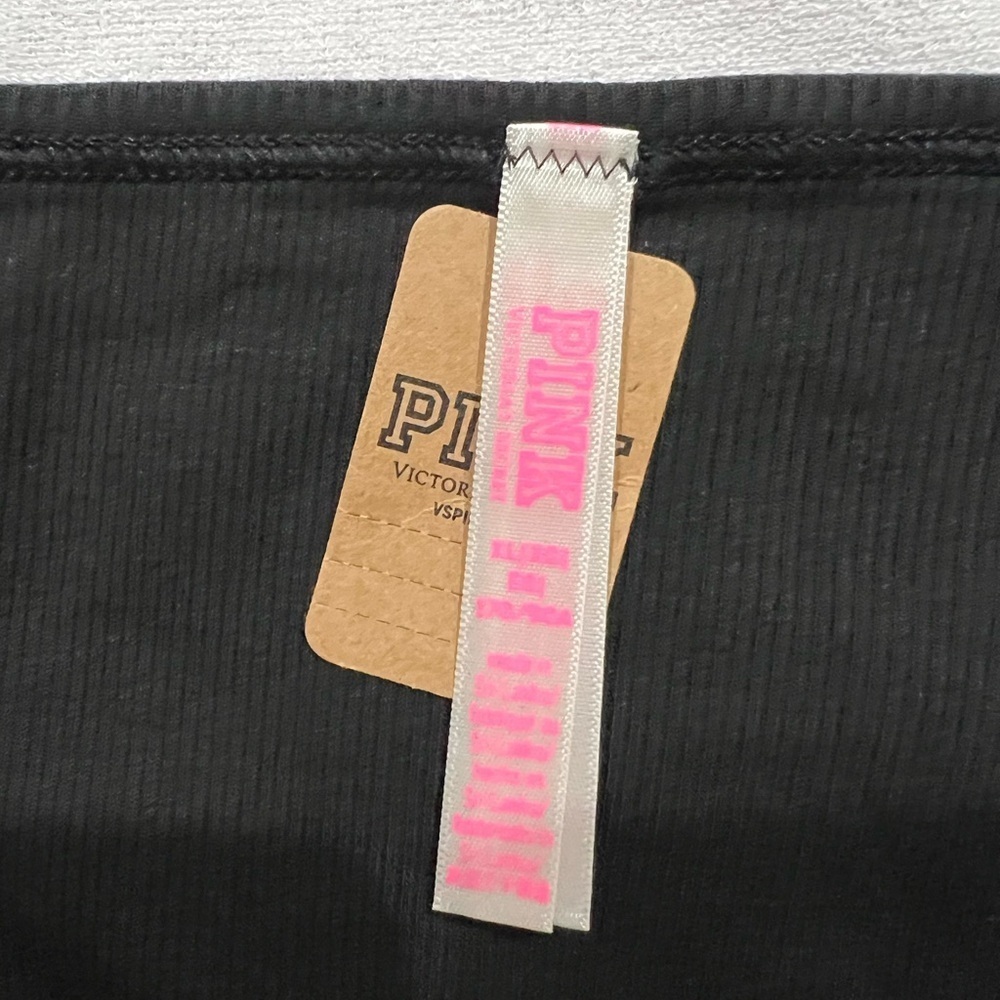 NEW NIP VS PINK victoria secret bikini panty underwear XL black high leg - Picture 3 of 6